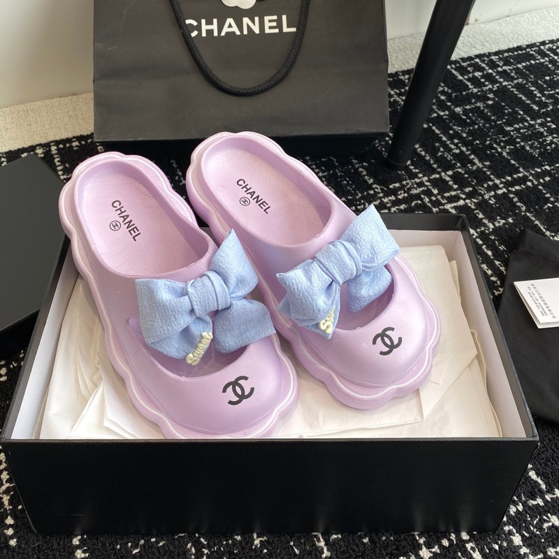 Chanel Platform Slippers