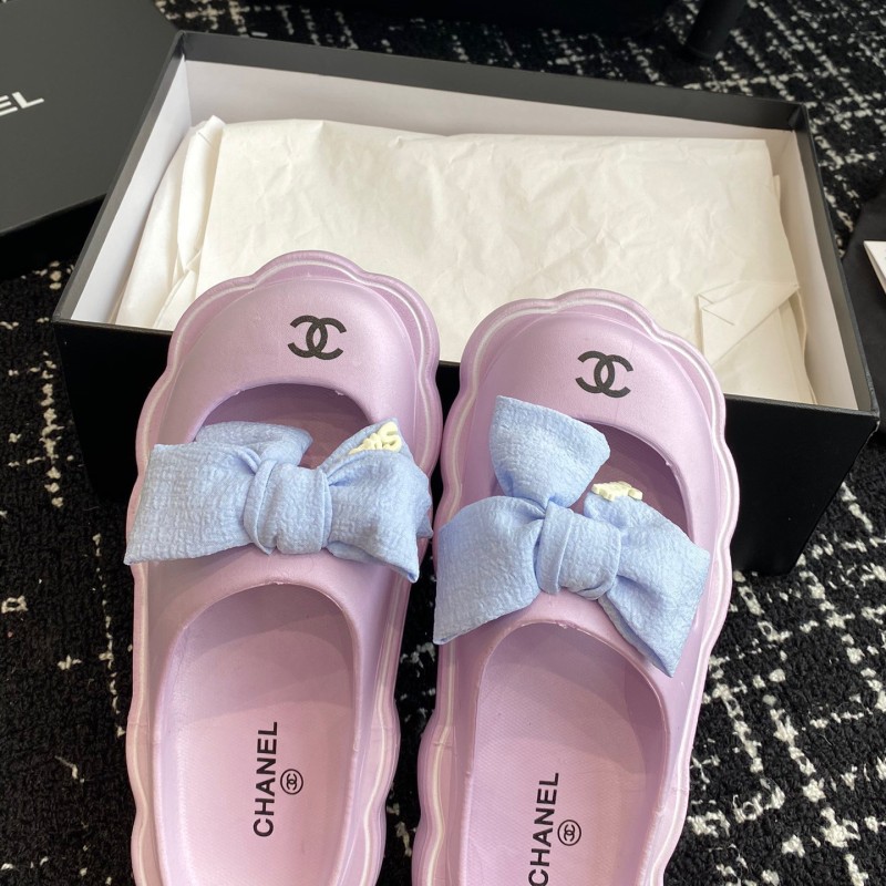 Chanel Platform Slippers