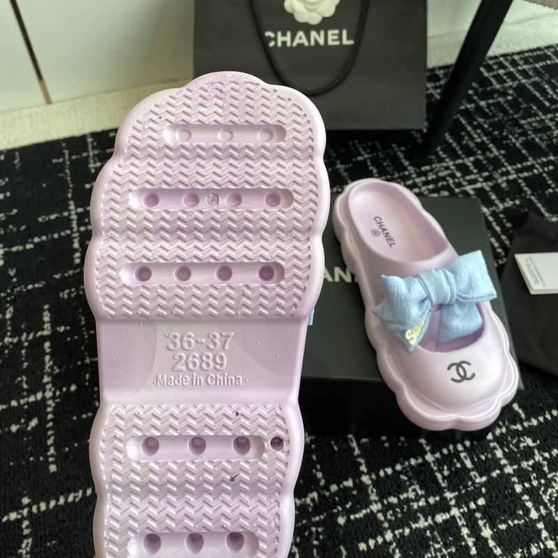 Chanel Platform Slippers