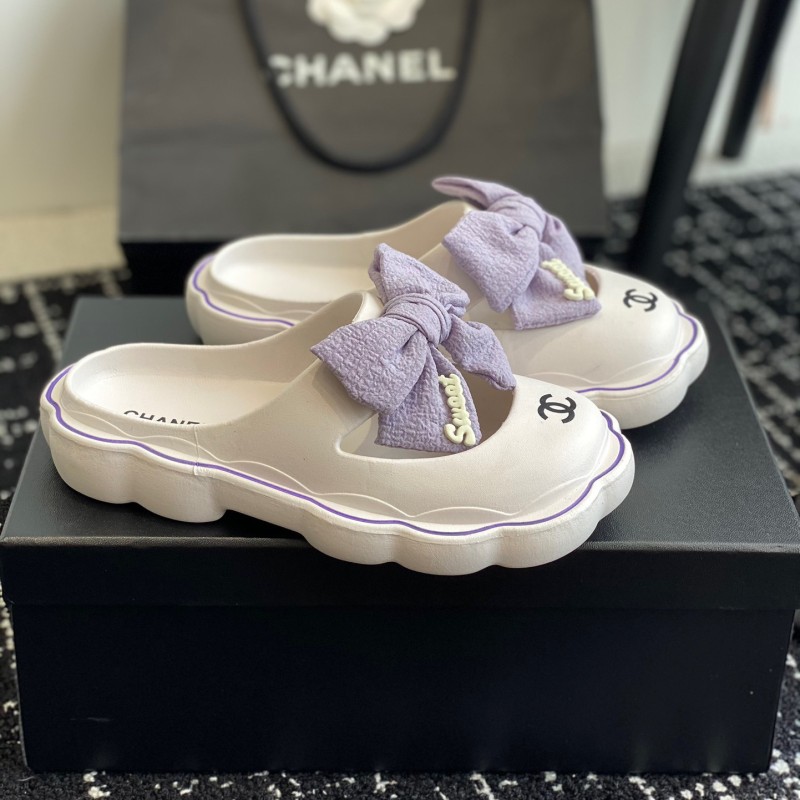 Chanel Platform Slippers