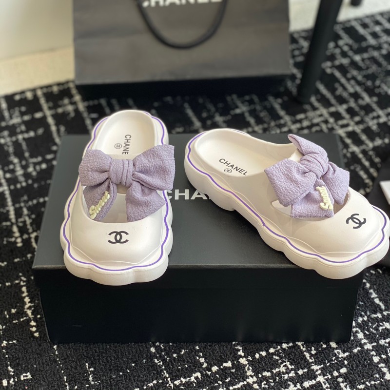 Chanel Platform Slippers