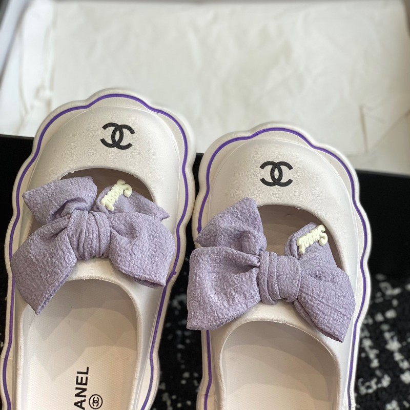 Chanel Platform Slippers