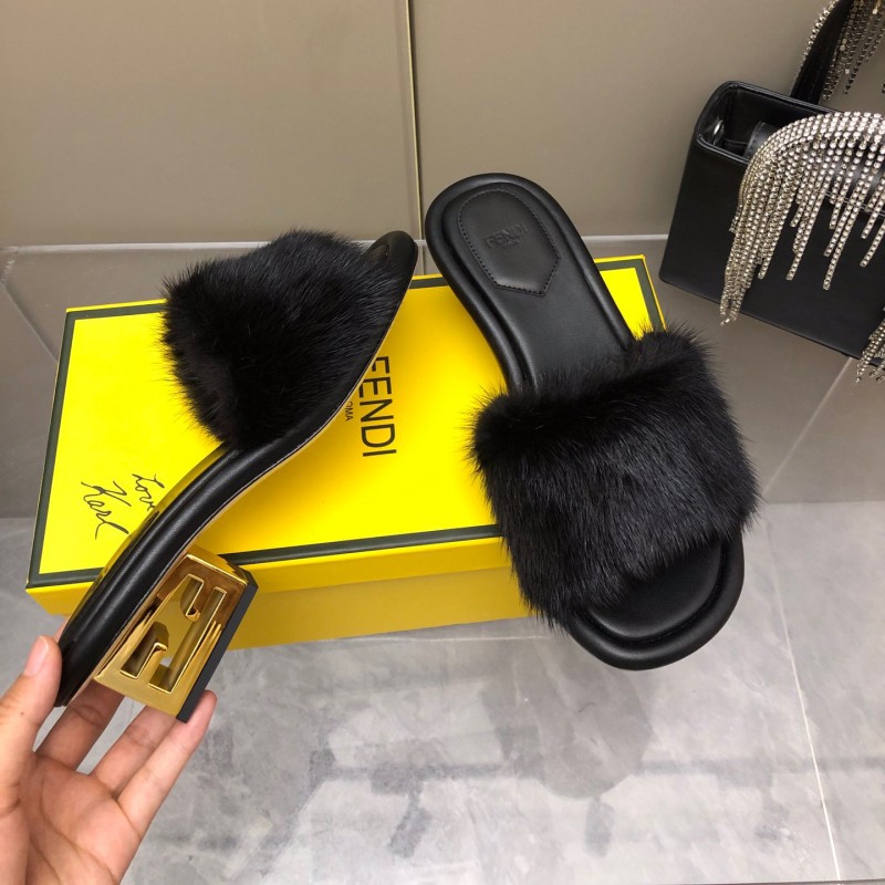 Fendi Mink Fur Shoes