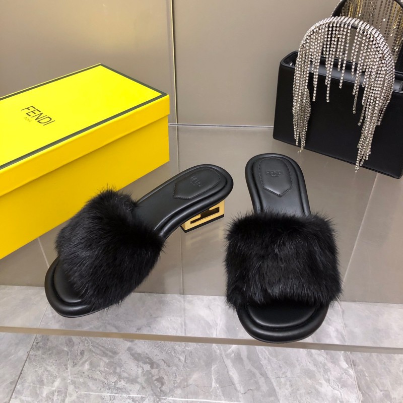 Fendi Mink Fur Shoes