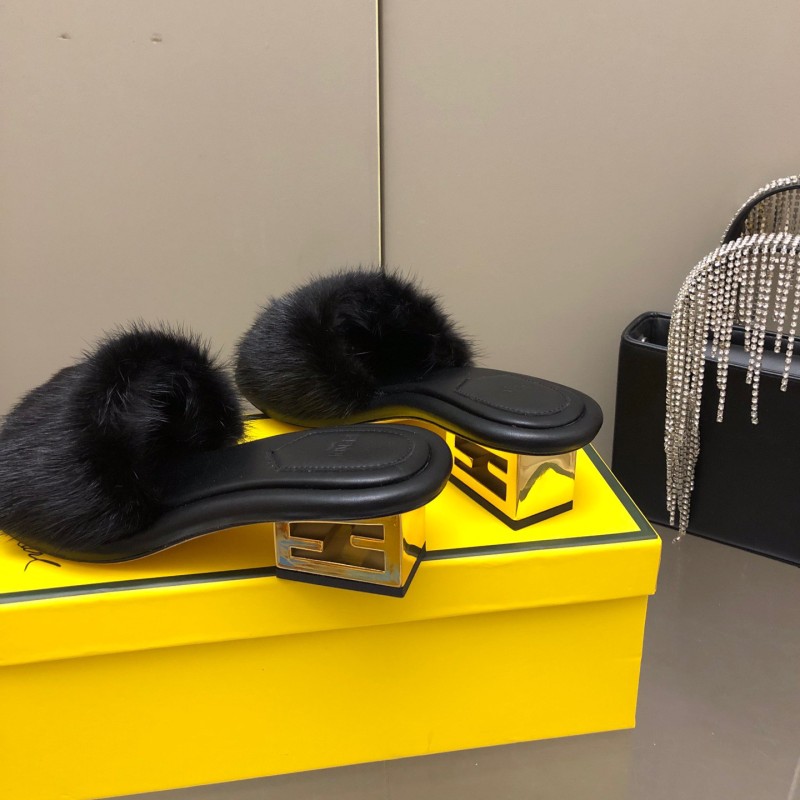 Fendi Mink Fur Shoes