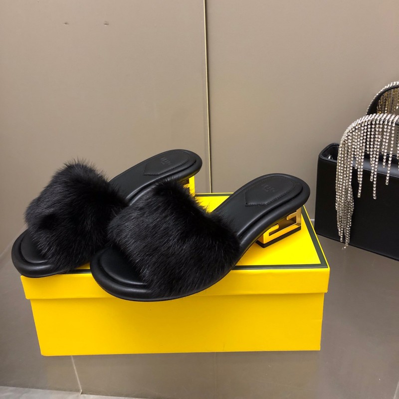 Fendi Mink Fur Shoes