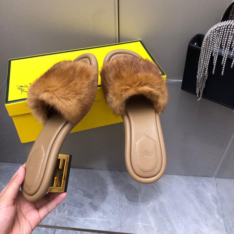 Fendi Mink Fur Shoes