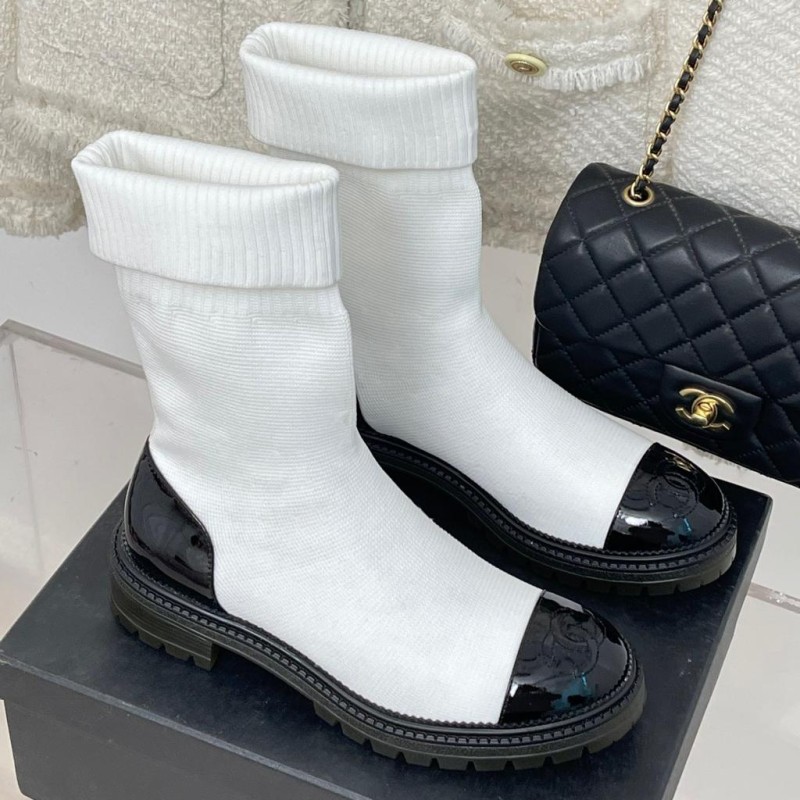 Chanel Sock Boots