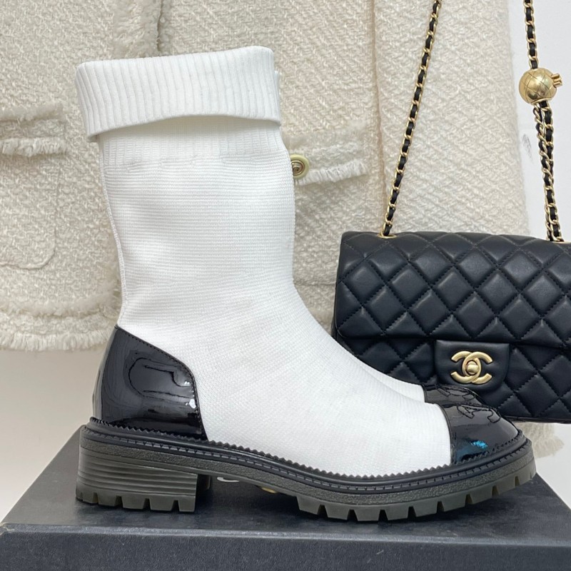 Chanel Sock Boots