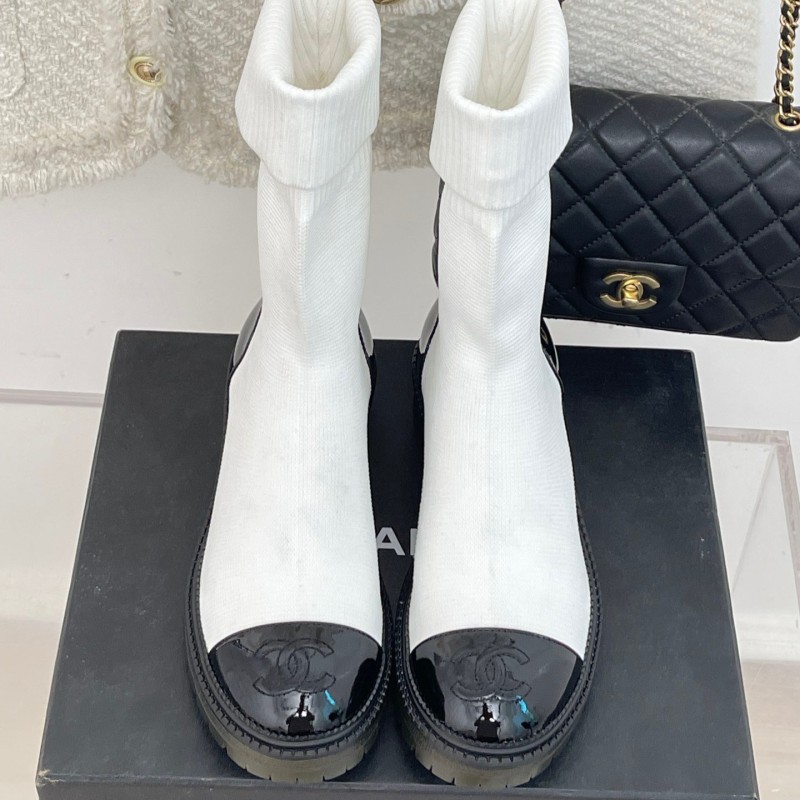 Chanel Sock Boots