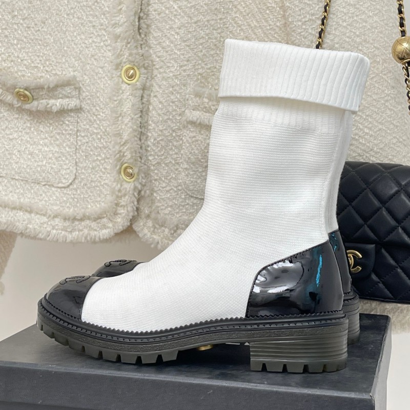 Chanel Sock Boots