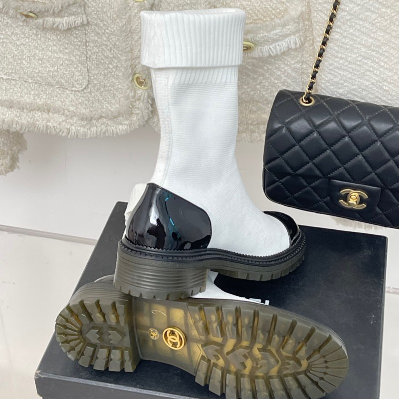 Chanel Sock Boots