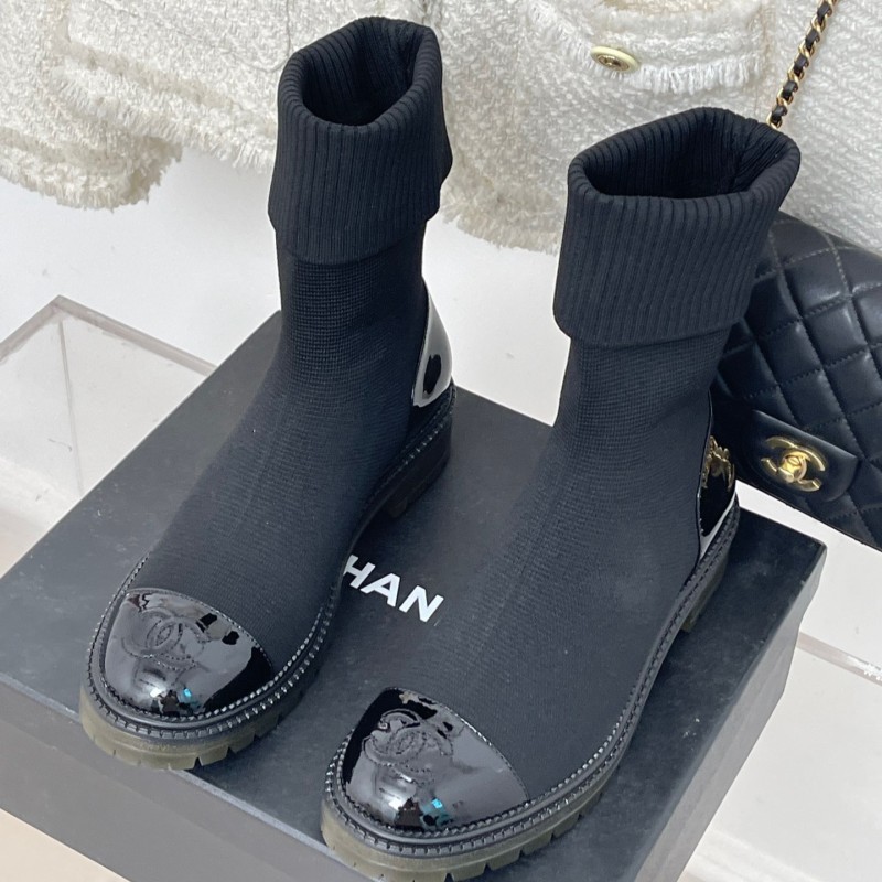 Chanel Sock Boots