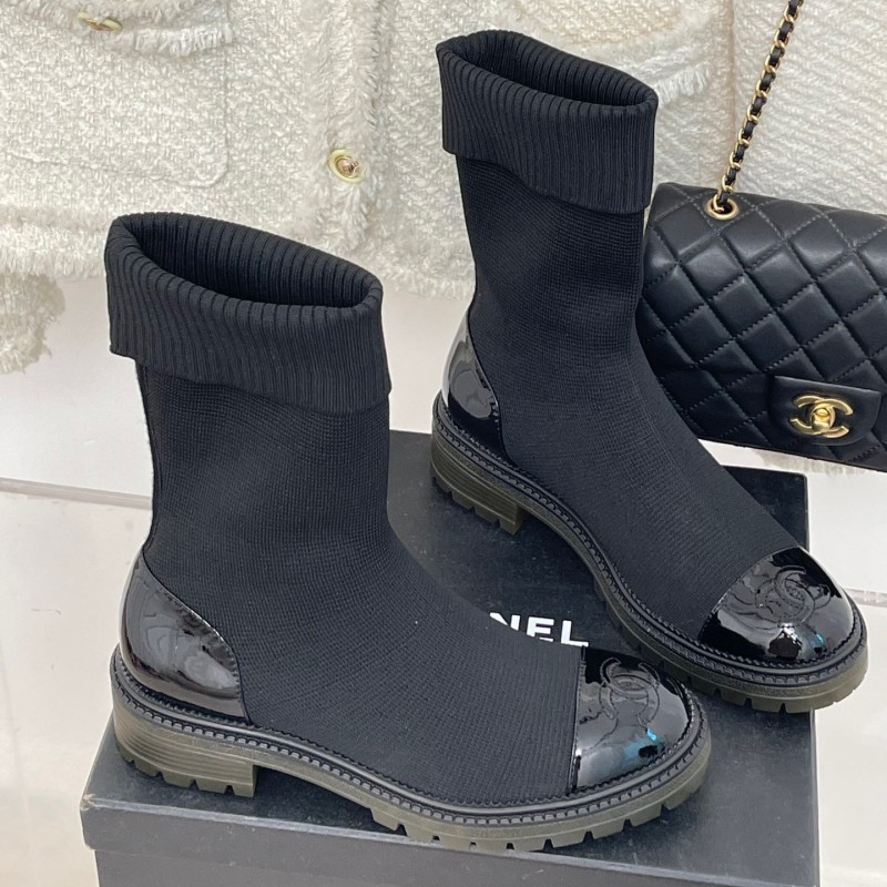 Chanel Sock Boots