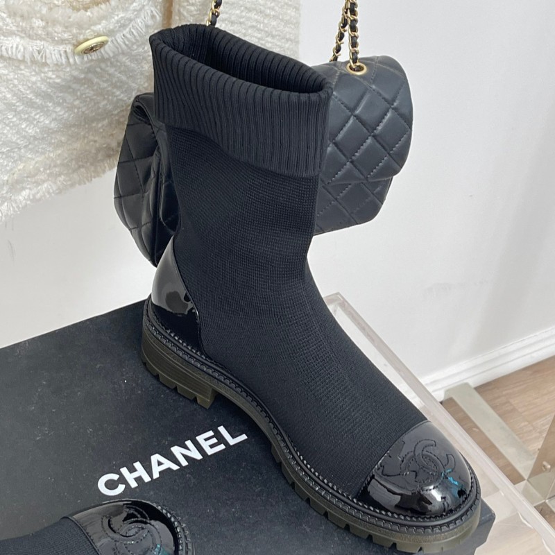 Chanel Sock Boots