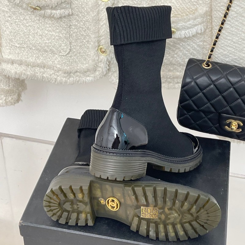 Chanel Sock Boots