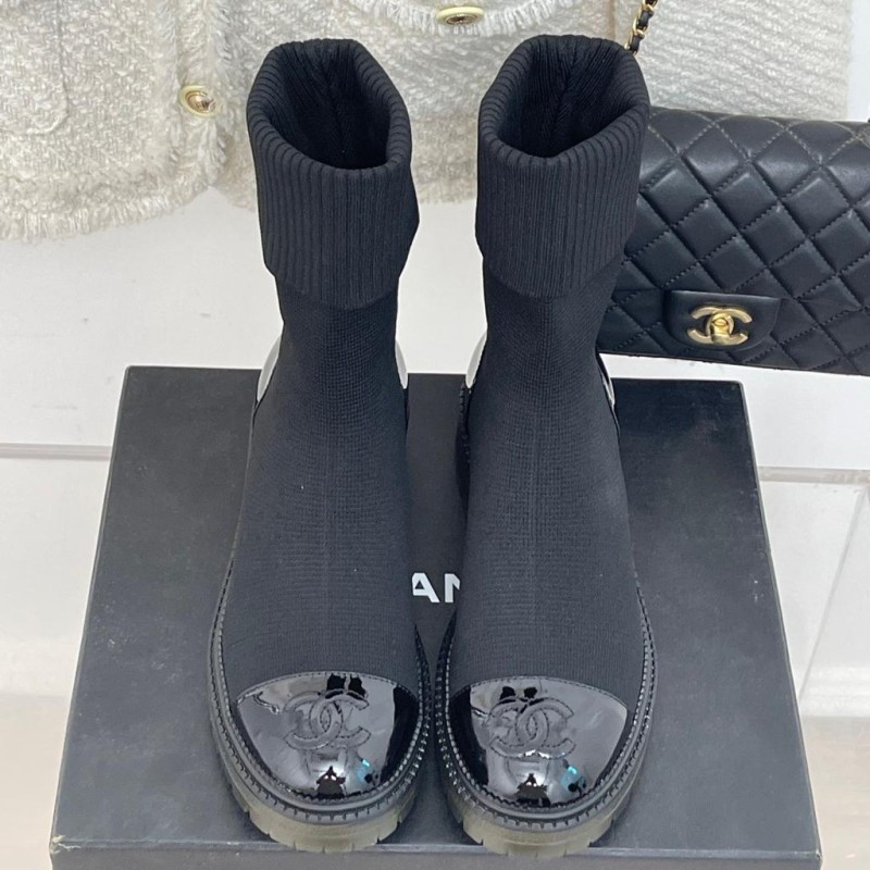 Chanel Sock Boots