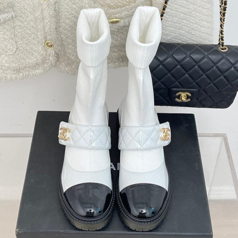 Chanel Sock Boots