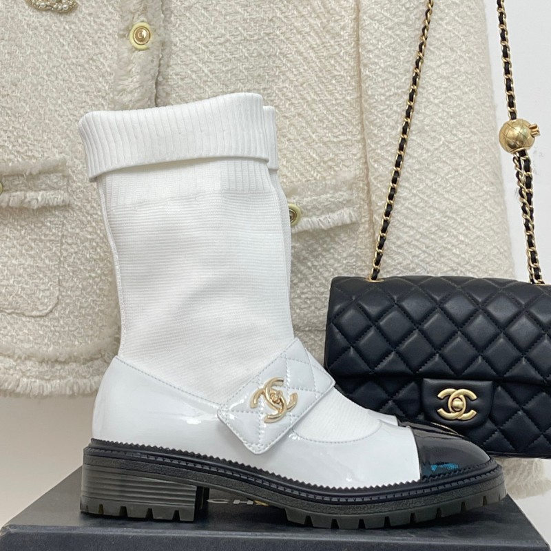 Chanel Sock Boots