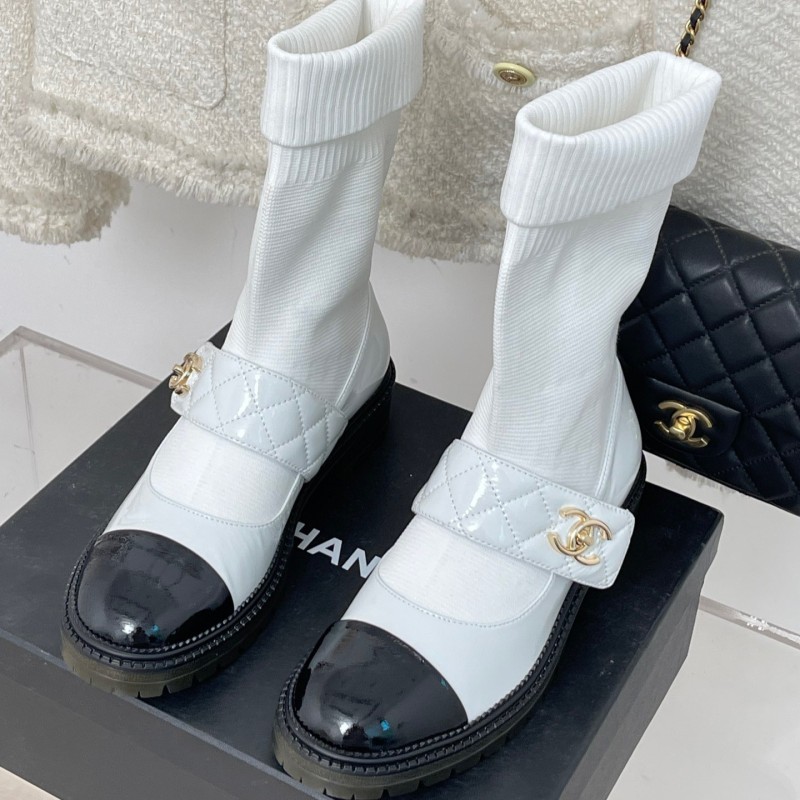 Chanel Sock Boots