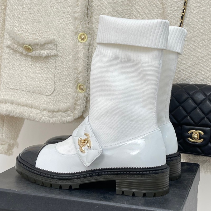 Chanel Sock Boots