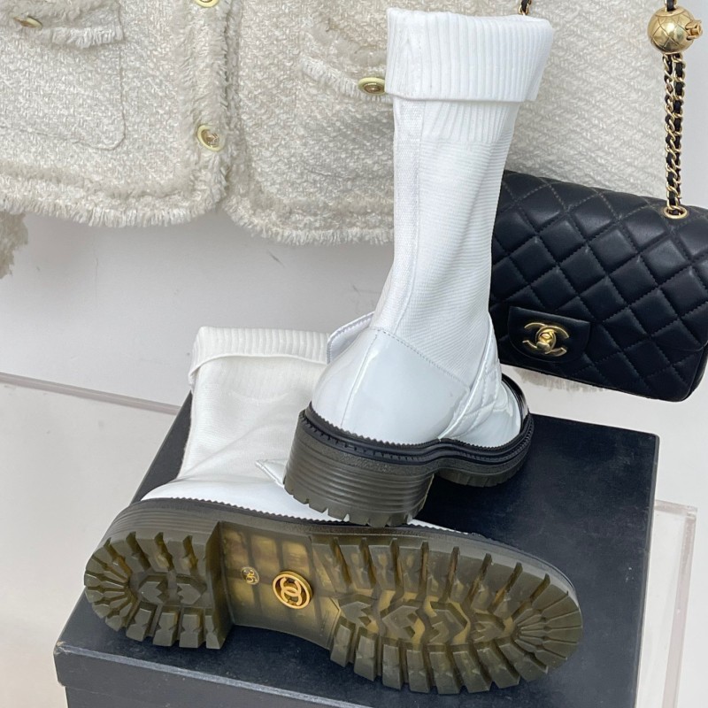 Chanel Sock Boots