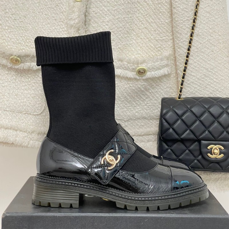 Chanel Sock Boots