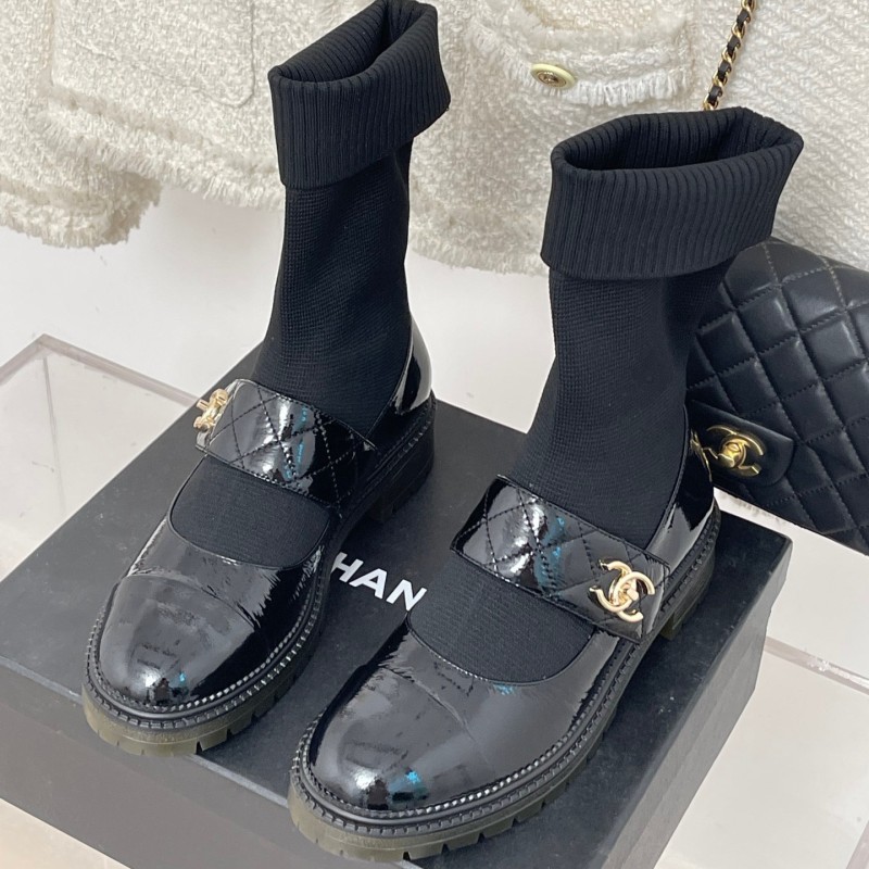 Chanel Sock Boots