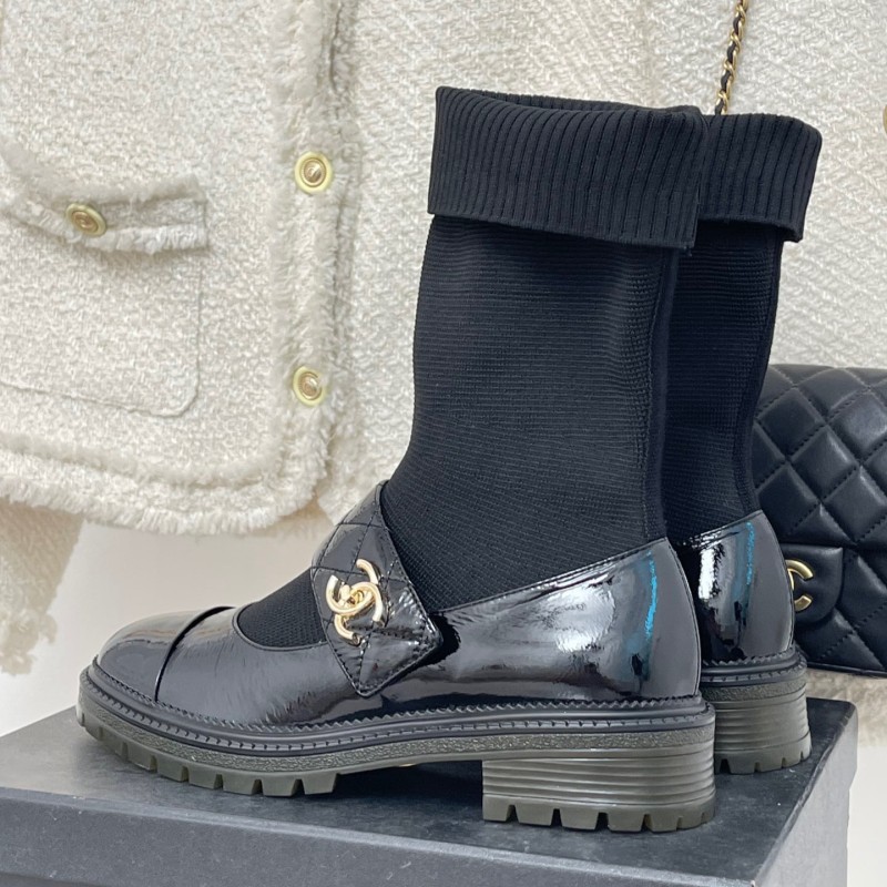 Chanel Sock Boots