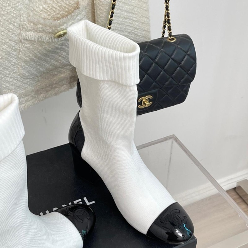 Chanel Sock Boots