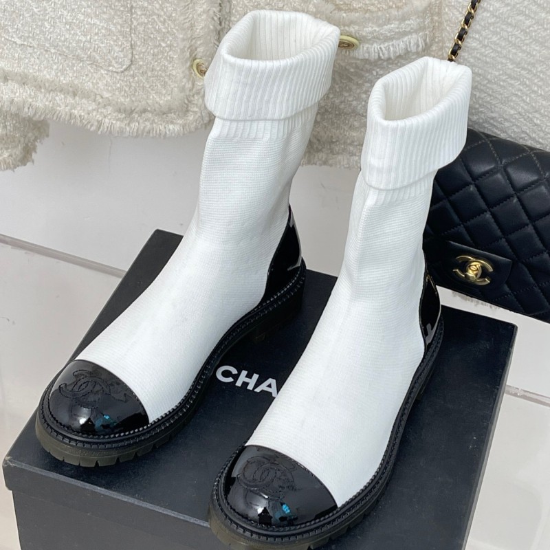 Chanel Sock Boots