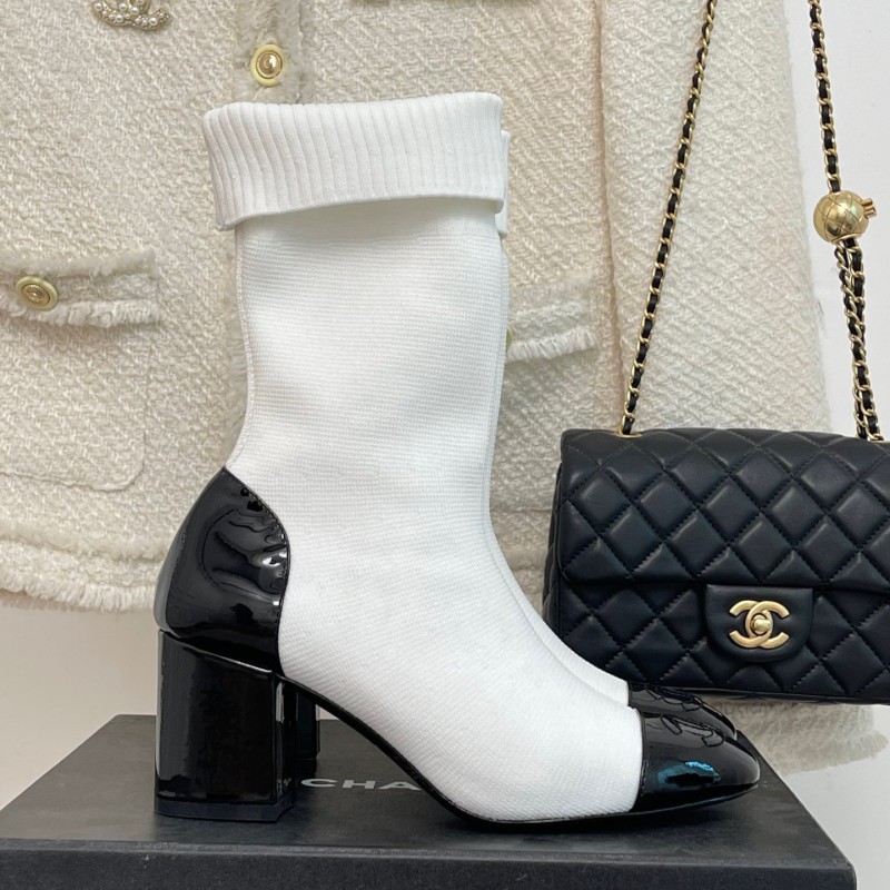 Chanel Sock Boots