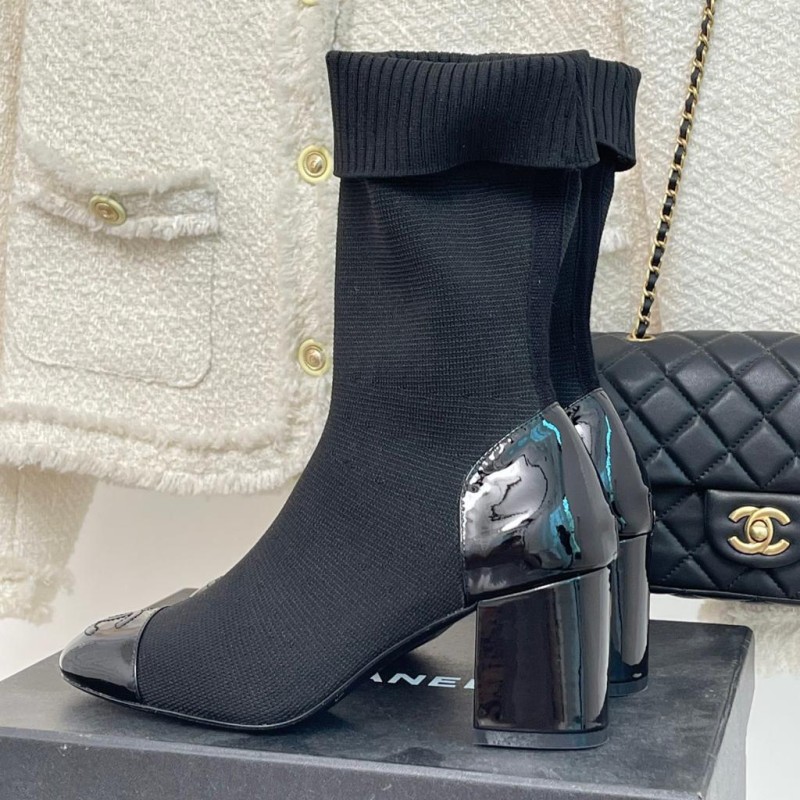 Chanel Sock Boots