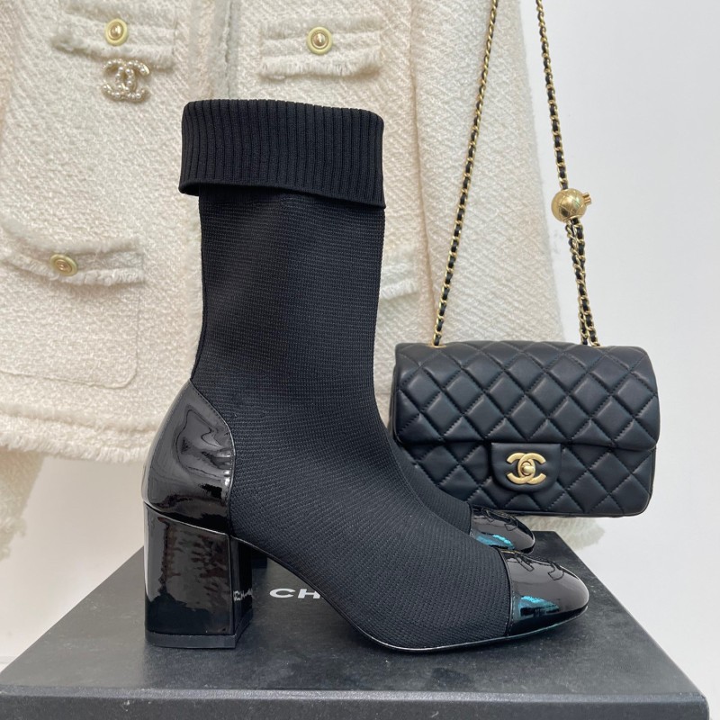 Chanel Sock Boots