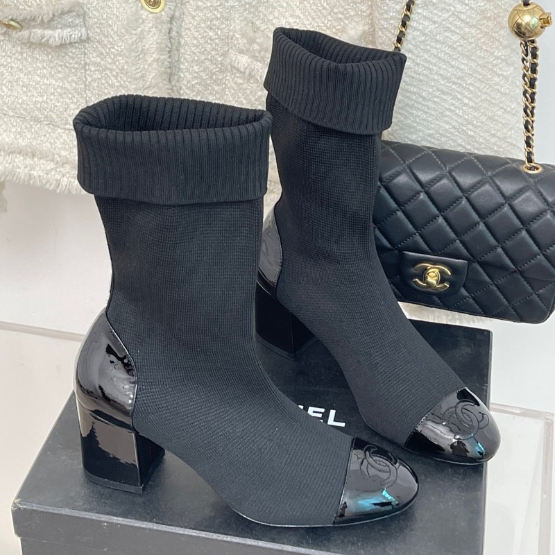 Chanel Sock Boots