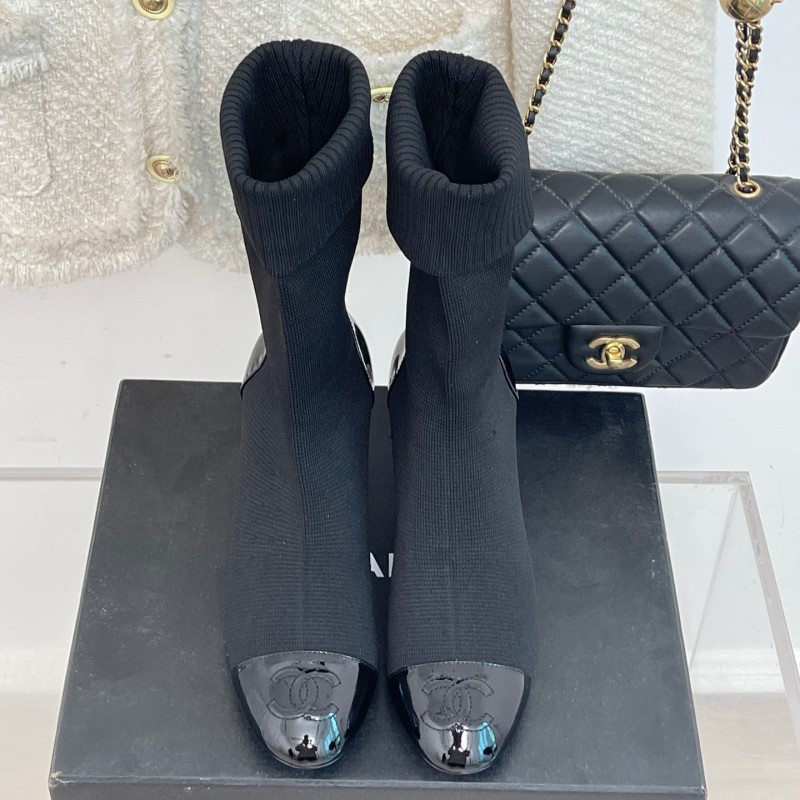 Chanel Sock Boots