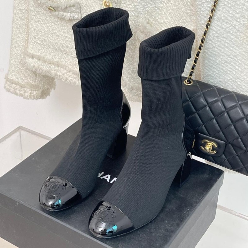 Chanel Sock Boots