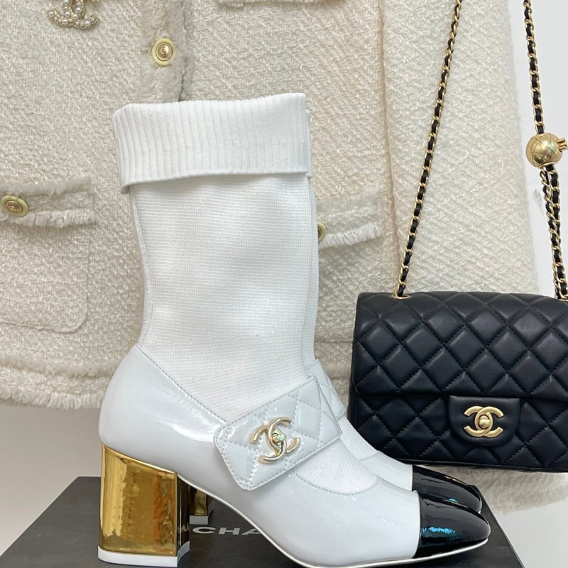 Chanel Sock Boots