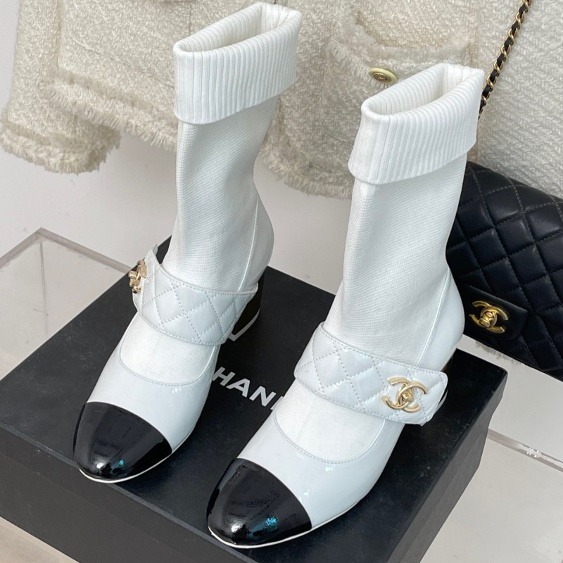 Chanel Sock Boots