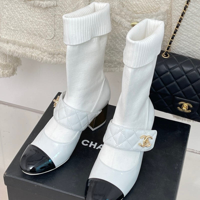 Chanel Sock Boots