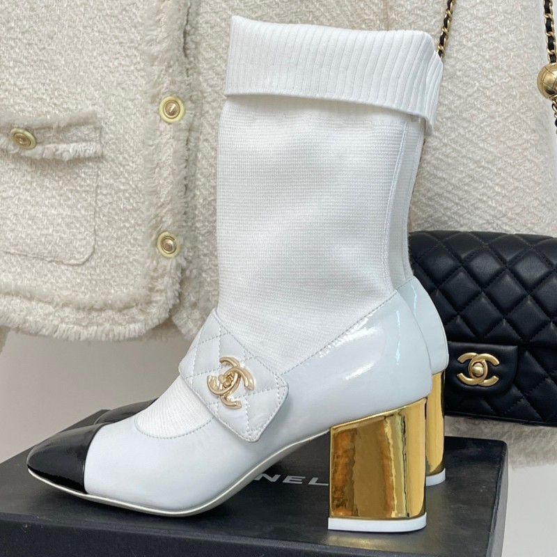 Chanel Sock Boots