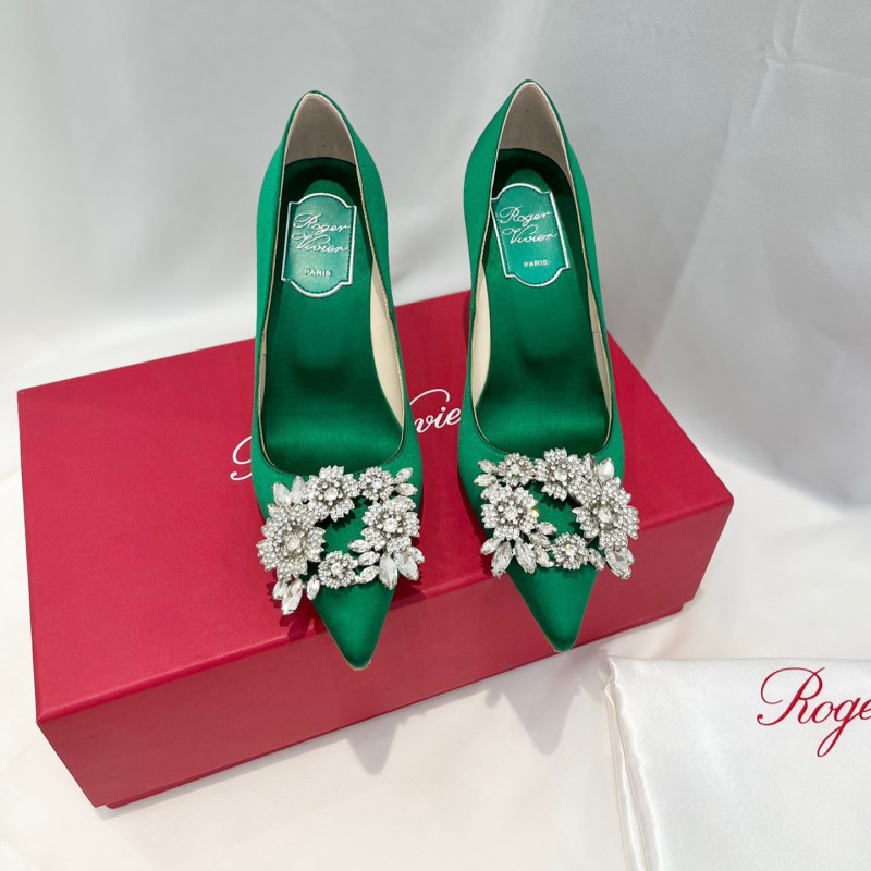 Roger Vivier Bouquet Strass Buckle Heels