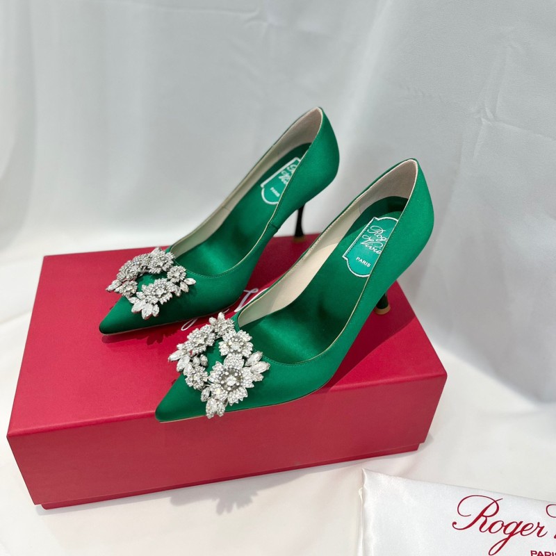 Roger Vivier Bouquet Strass Buckle Heels