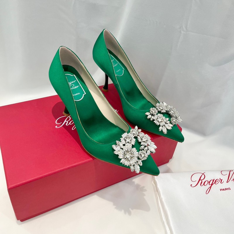 Roger Vivier Bouquet Strass Buckle Heels