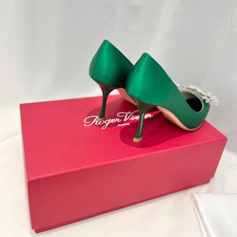 Roger Vivier Bouquet Strass Buckle Heels