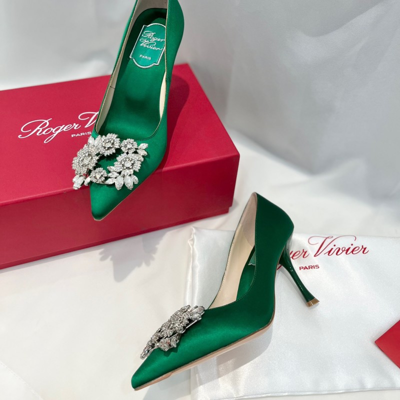 Roger Vivier Bouquet Strass Buckle Heels