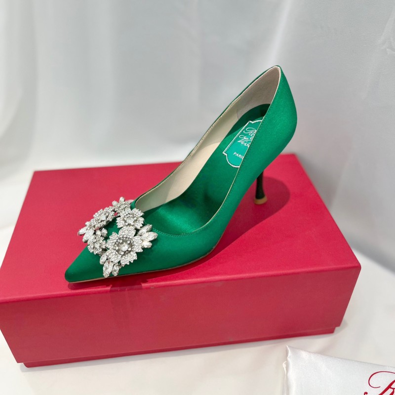 Roger Vivier Bouquet Strass Buckle Heels