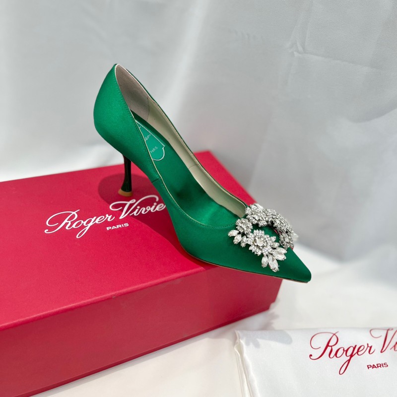 Roger Vivier Bouquet Strass Buckle Heels