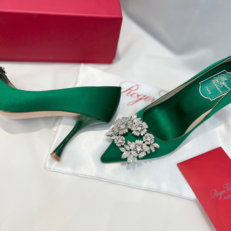 Roger Vivier Bouquet Strass Buckle Heels