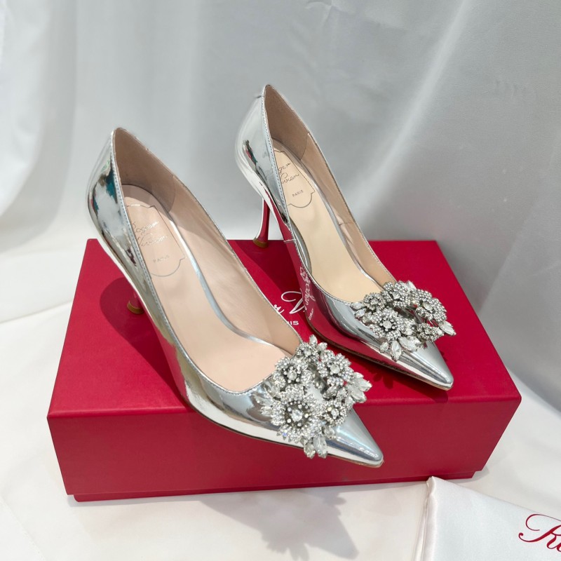 Roger Vivier Bouquet Strass Buckle Heels